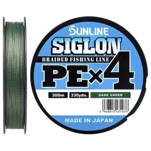 Плетёный шнур Sunline SIGLON PEx4 Dark Green 150m #1.7/30lb