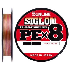 Плетеный шнур Sunline Siglon PEx8 d=0.153 мм, 150 м, 6 кг, мультиколор, 1 шт.