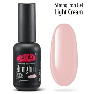 PNB Strong Iron Gel цветной камуфлирующий моделирующий гель-архитектор для маникюра ногтей и гель-лака UV/LED светло-кремовый 8 мл