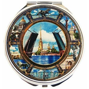 Подарки Карманное зеркальце "Мост и петербургские виды"