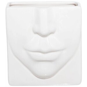 Подставка для косметических кистей Kuchenland, 13х11 см, керамика, молочная, Чаcть лица, Face
