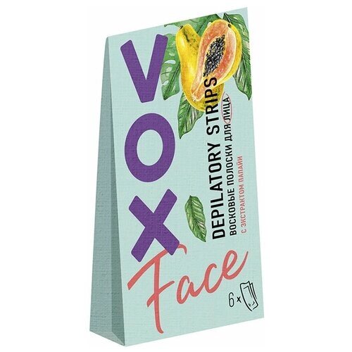 Полоски восковые для лица VOX с экстрактом папайи 8 шт