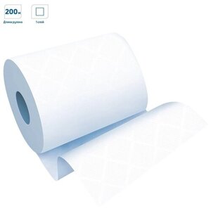Полотенца бумажные для держателя 1-слойные OfficeClean H1, рулонные, 6 рул/уп (262648)