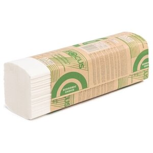 Полотенца бумажные Focus Economic choice Z-сложения белые однослойные 5076390, 30 уп. 150 лист., белый, без запаха 21.5 х 24 см