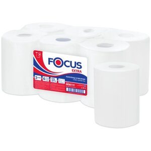 Полотенца бумажные Focus Jumbo Centerpull белые двухслойные 5036772 6 шт.