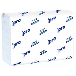 Полотенца бумажные листовые Protissue C26 Z-сложения, двухслойные, 15 пач. по 150 лист