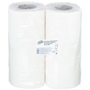 Полотенца бумажные Luscan Economy белые двухслойные 2 рул. 20 х 22 см
