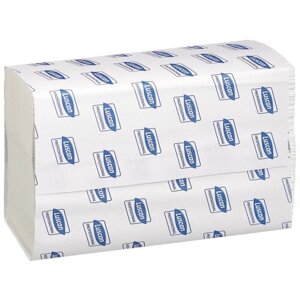 Полотенца бумажные Luscan Professional Z-сложения белые двухслойные 190 листов 20 шт. 21.5 х 22.5 см