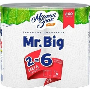 Полотенца бумажные Mr. Big 2 слоя, 2шт
