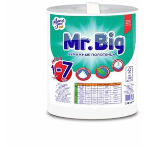 Полотенца бумажные Mr. Big Mega Мягкий Знак 2 слоя большая упаковка 1 рулон = 7 рулонам для диспенсера, салфетки, уборка, для рук, кухонные, целлюлоза