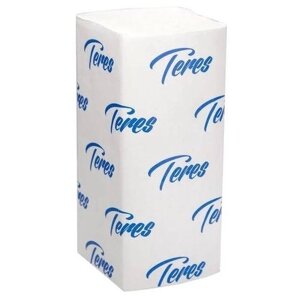 Полотенца бумажные Teres Стандарт белые однослойные V-сложения Т-0201 20 шт.