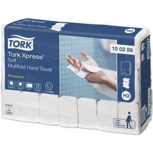 Полотенца бумажные TORK Xpress premium multifold 100288, 21 уп. 21 шт. 110 лист. 21.2 х 34 см