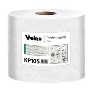 Полотенца бумажные в рулонах с центральной вытяжкой Veiro Professional Basic, 1сл, 300м., 2 рул/упак
