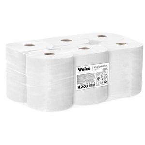 Полотенца бумажные в рулонах Veiro Professional Comfort K203, 6 рулонов по 150 м