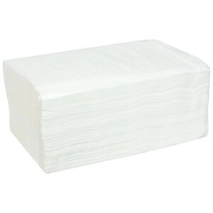 Полотенце бумажное листовое 1-сл 200 лист/уп 210х220 мм Z-сложения белое ТС 1 шт