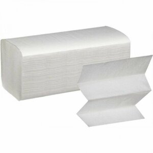 Полотенце бумажное Z-укладка белое (СТ) 1-сл. (15 упак. по 200 шт.)