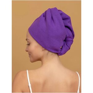 Полотенце для длинных волос, Спортивное полотенце, Микрофибра, 60x110 см, фиолетовое