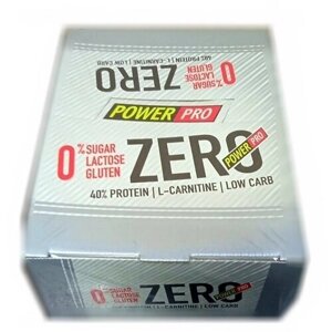 Power Pro Протеиновый батончик 40% ZERO 20 шт 50 гр (Power Pro) Клубничный йогурт