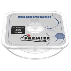 Premier fishing леска premier fishing monopower ICE 0,14 м, 30 м clear nylon