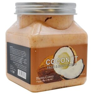 Pretty Cowry Отшелушивающий скраб для лица и тела с кокосом COCONUT Face & Body Scrub 350 ml