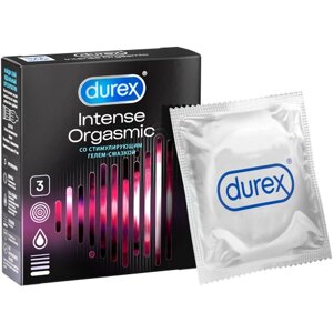 Презервативы Durex Intense Orgasmic рельефные со стимулирующим гелем-смазкой 3 шт.