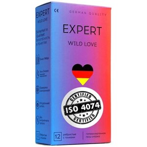 Презервативы Expert Wild Love, ребристые с точками, 12 шт.