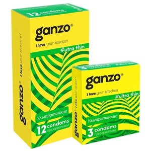 Презервативы Ganzo Ultra Thin, 15 шт.