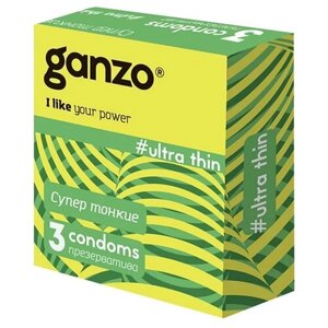 Презервативы Ganzo Ultra Thin, 3 шт.