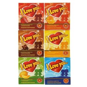 Презервативы I Love You, с ароматом фруктов, 3 шт, микс