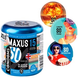 Презервативы классические MAXUS Classic - 15 шт. с кейсом внутри