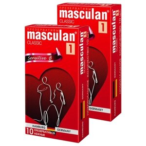 Презервативы masculan 1 Classic Sensitive, 2 уп. по 10 шт.