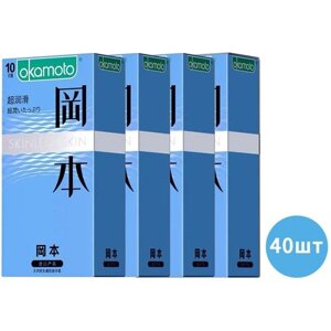 Презервативы OKAMOTO синие с двойной смазкой 40 шт,4 кор. по 10 шт) JAPAN