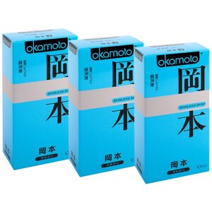 Презервативы Okamoto Skinless Skin Super Lubricated, 3 уп. по 10 шт.