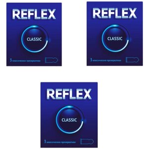 Презервативы Reflex Classic в смазке, 3 упаковки (9 шт.)