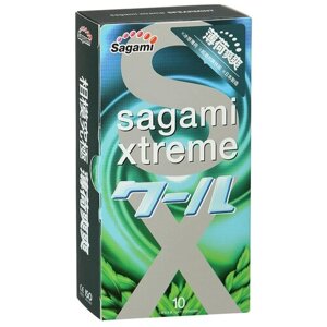 Презервативы с ароматом мяты Sagami Xtreme Mint - 10 шт.