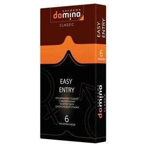 Презервативы с увеличенным количеством смазки DOMINO Classic Easy Entry - 6 шт. 18 см