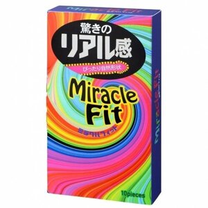 Презервативы Sagami Miracle Fit - 10 шт. 18.5 см розовый