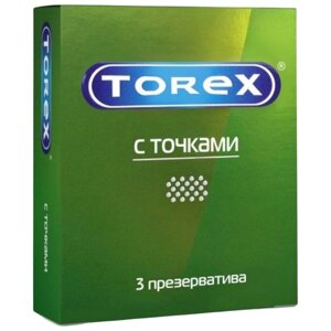 Презервативы TOREX С точками, 3 уп. по 3 шт.
