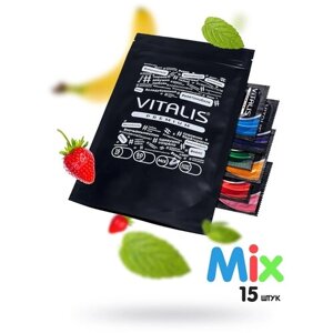 Презервативы "vitalis" premium №12+3 MIX -ширина 53mm)