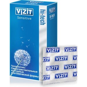 Презервативы Vizit Hi-Tech Sensitive, 12 шт.