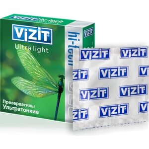 Презервативы Vizit Hi-Tech Ultra Light, 3 шт.