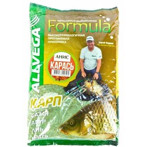 Прикормка спортивная, натуральная для рыбалки ALLVEGA "Formula"Вес: 0,9кг. Вкус: Карась (Анис)