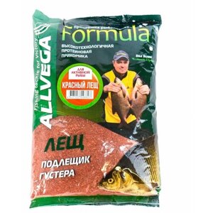 Прикормка спортивная, натуральная для рыбалки ALLVEGA "Formula"Вес: 0,9кг. Вкус: Красный Лещ (Для активной рыбы)