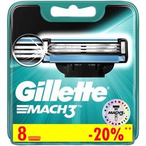 Procter&Gamble Cменные кассеты для бритья Gillette Mach3 8 шт