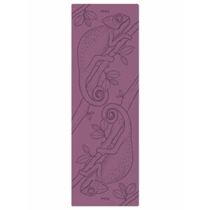 Профессиональный полиуретановый коврик для йоги POSA NonSlip Pro 6mm Purple Camaeleo / Нескользящий йога мат POSA Yoga