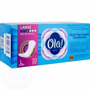 Прокладки ежедневные Ola! Daily Large L без аромата, 20 шт.