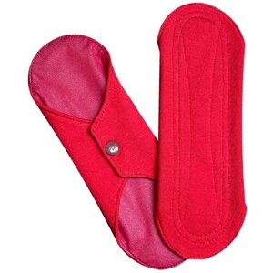 Прокладки гигиенические женские для менструации многоразовые Mamalino, цвет красный, размер Миди, набор 2 шт