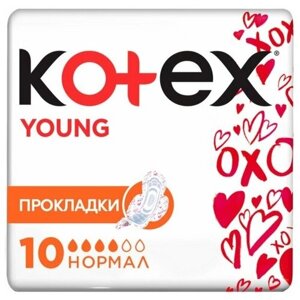 Прокладки «Kotex» Young Normal для девочек, 10 шт/уп , 1 шт.