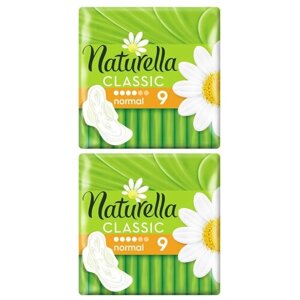 Прокладки Naturella Classic Normal с крылышками 2 уп. по 9 шт.