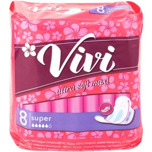 Прокладки Vivi ULTRA SUPER SOFT для критических дней 8 шт.